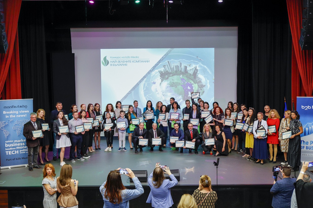 Призьори в Националния конкурс „Най-зелените компании в България“ 2021
