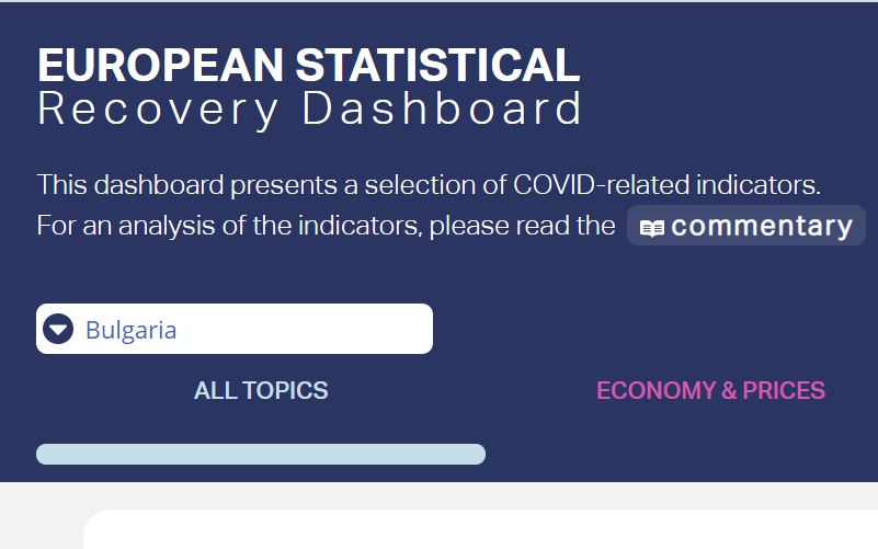Статистическо „табло“ за управление на възстановяването от КОВИД-19 пуска Евростат